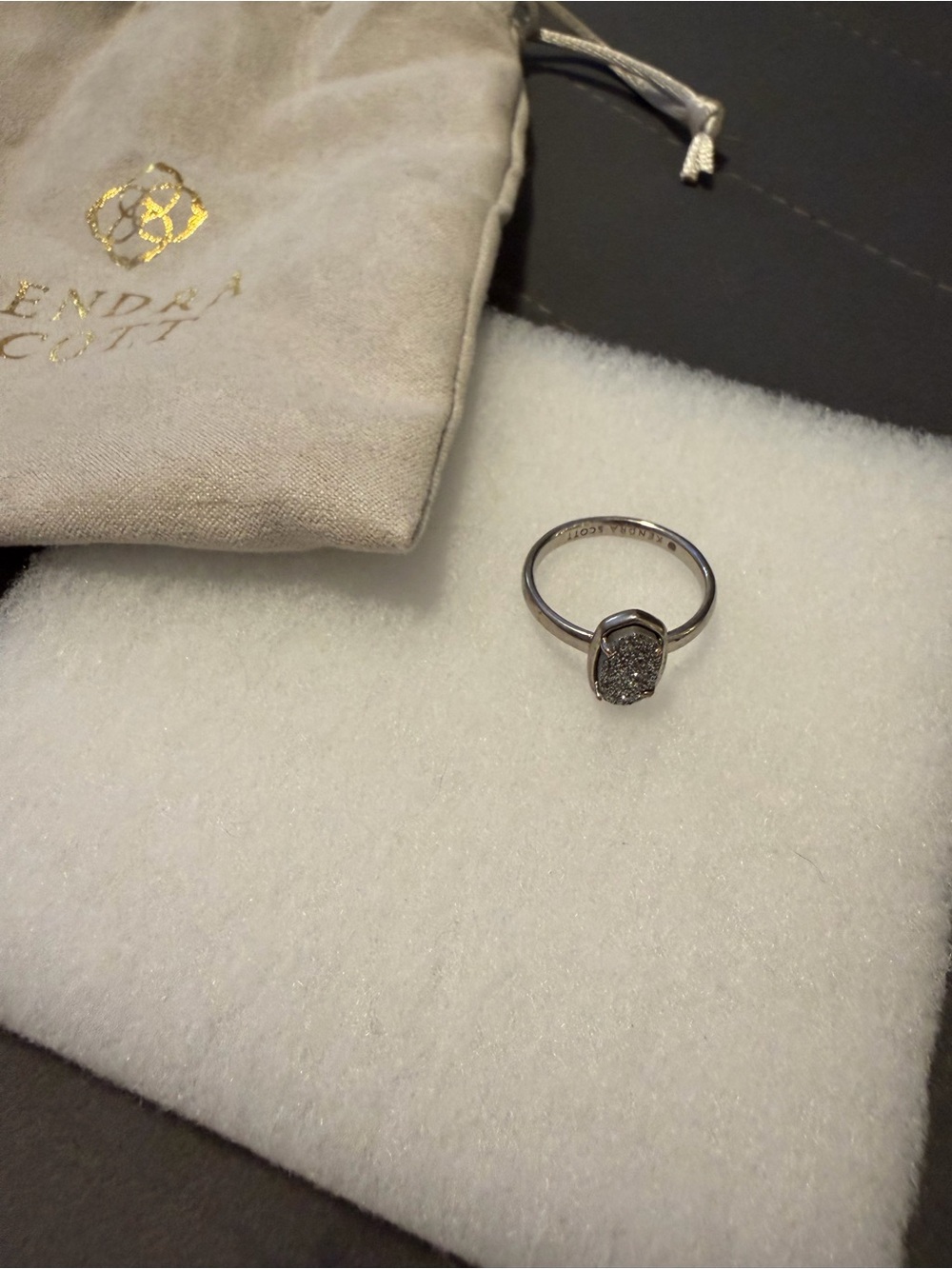 Kendra Scott Silver Druzy Ring — Silver